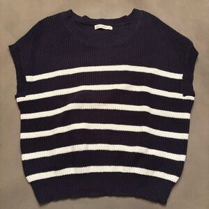 Striped sleeveless sweater